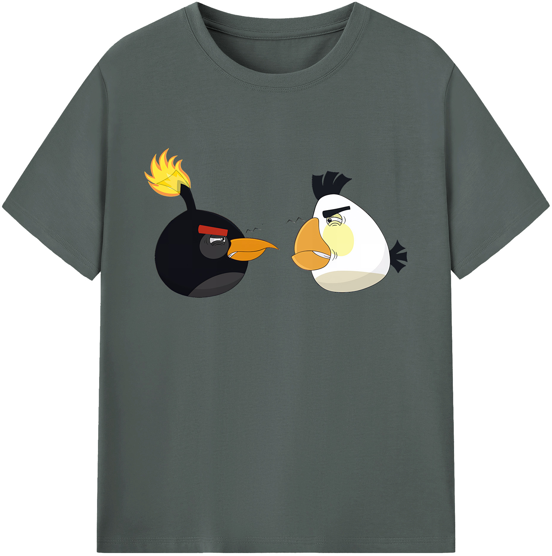 （画像用） Angry Birds アングリーバード 綿100％ メンズ半袖Tシャツ｜肌触りやわらか＆通気性